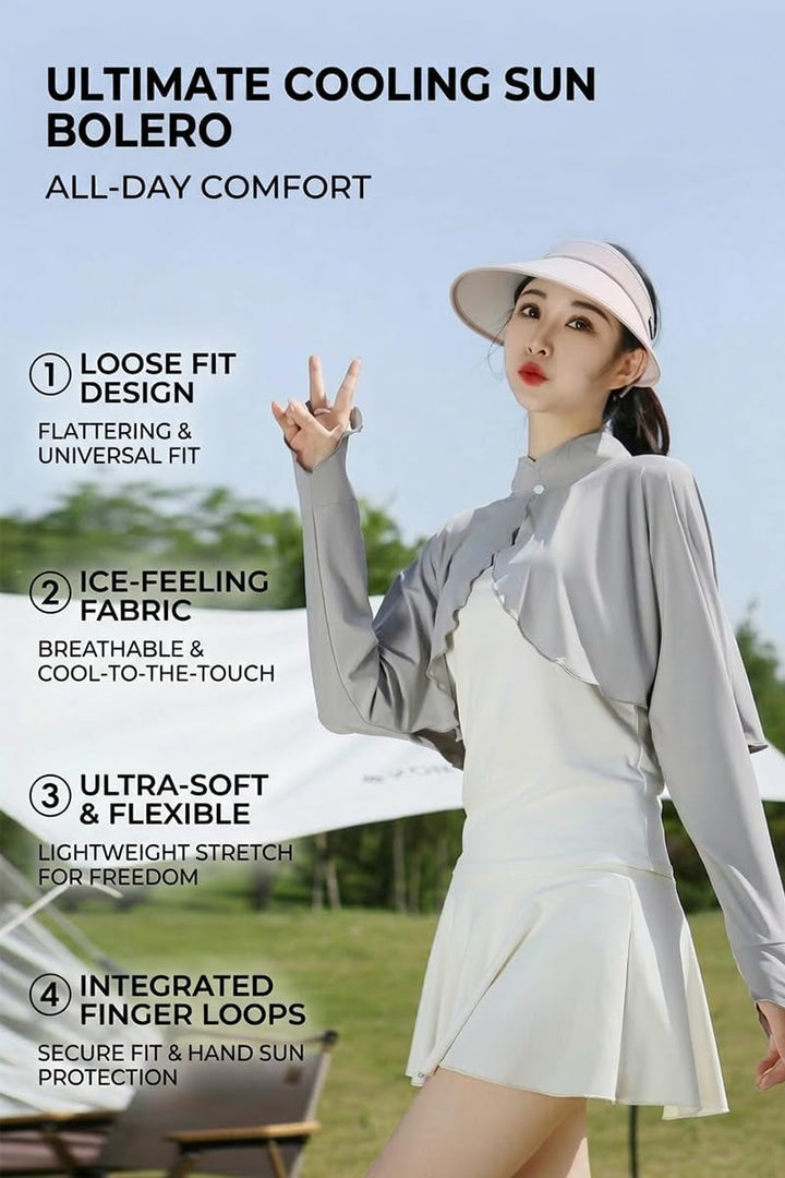 Elegtiskas Women’s Sun Protection Shawl UV Protection Shrug Lightweight Cooling Summer Cover Up for
