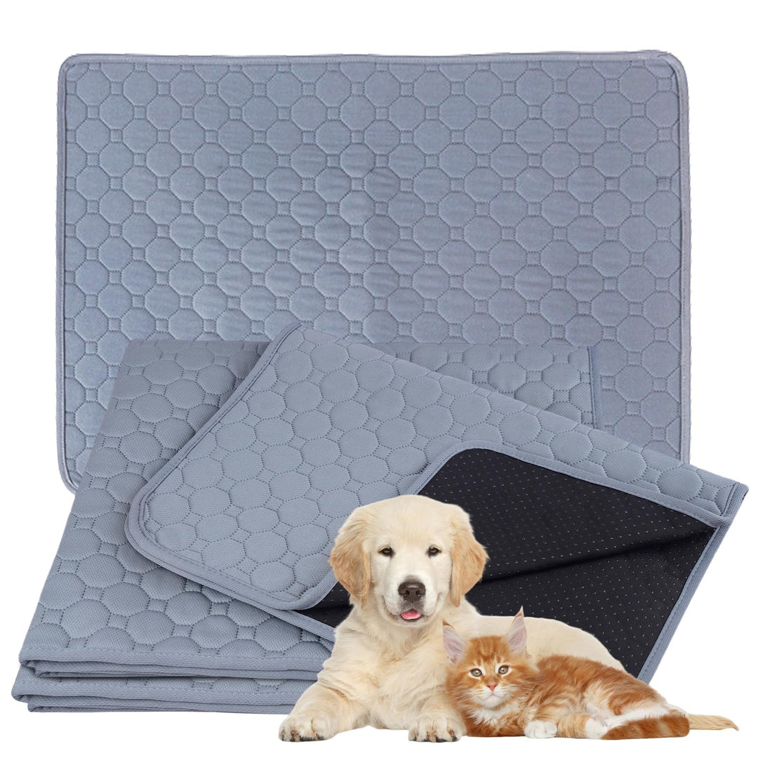 4 Stück Welpenunterlagen Waschbar, 60 × 45cm Wiederverwendbare PIPI Matten Hundedecke Wasserdicht ru