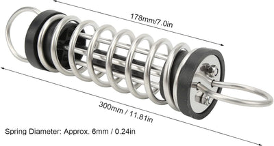 Stossdämpfende Feder, 6 X 300 Mm Dock Line Mooring Springs Stossdämpfende Bootsfedern aus Edelstahl