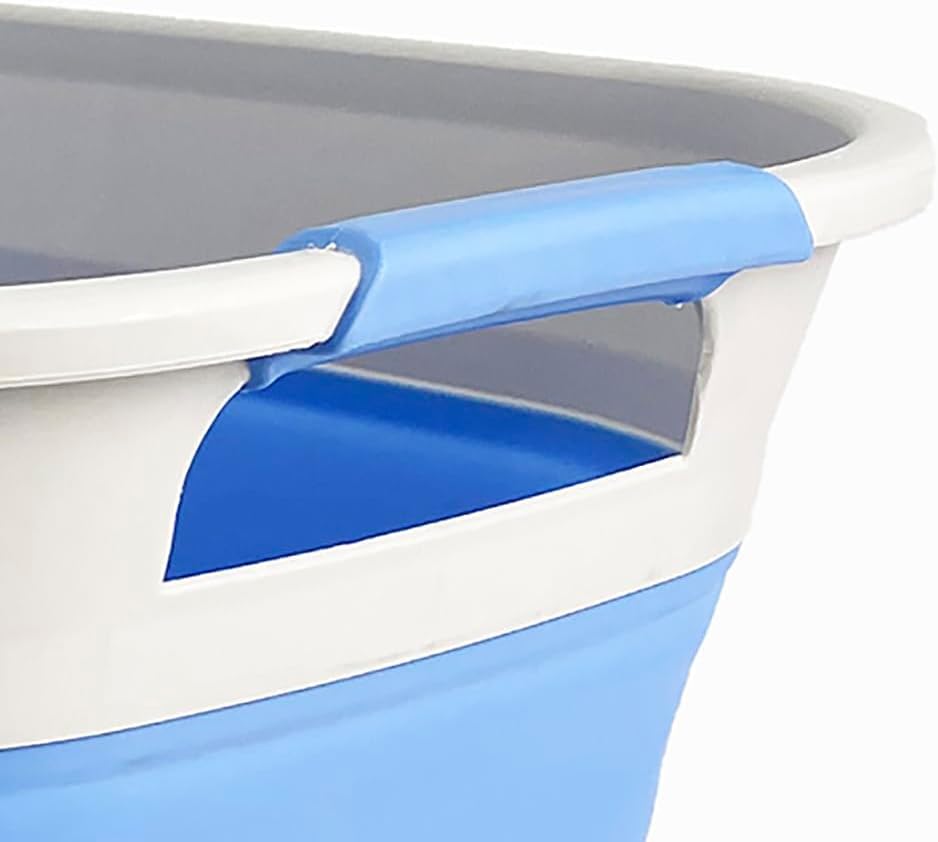 SAMMART Zusammenklappbarer Wäschekorb aus Kunststoff, 40 l, faltbarer Pop-Up-Aufbewahrungsbehälter/O