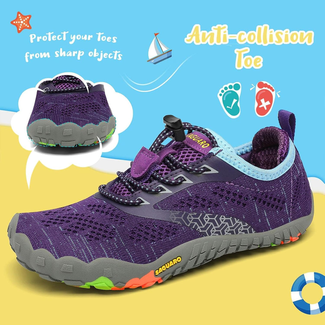 Saguaro Trailschuhe für Kinder, Mädchen, Sportschuhe, atmungsaktiv, rutschfest 26 EU Violett, 26 EU