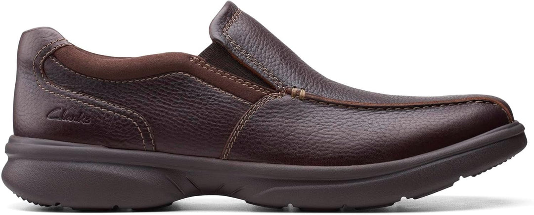 Clarks Herren Bradley Step Slipper 39.5 EU Braunes Trommelleder, 39.5 EU Braunes Trommelleder