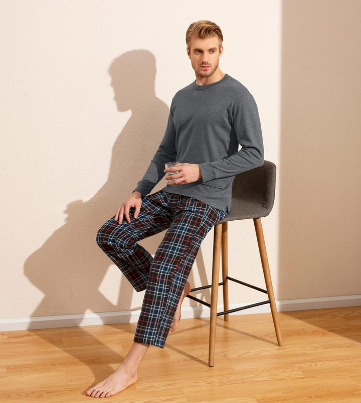 LAPASA Herren Pyjama-Set Schlafanzugset (Extra Warm Flecce Set M129, Wärmer Flanell Set M95, Warm Fl