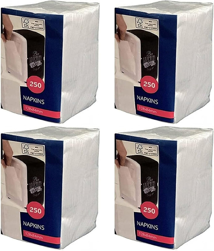 Cabanaz Napkins Papierservietten für Spender Cabanaz - 4 Packungen à 250 Stück 4 x 250 Stück, 4 x 25