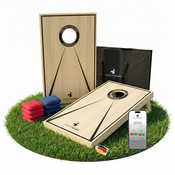 Cornhole Spiel Sackloch Outdoor - Premium Set Wurfspiel für Erwachsene & Kinder