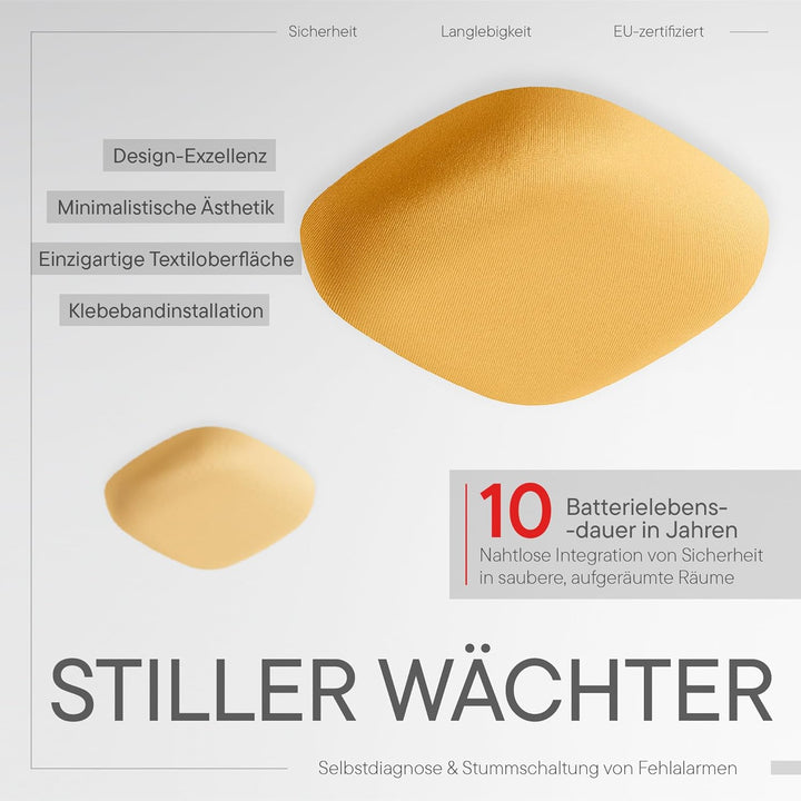 Jalo optischer Rauchmelder Kupu 10 für zu Hause - Feueralarm mit 10 Jahre Lithiumbatterie - Skandina