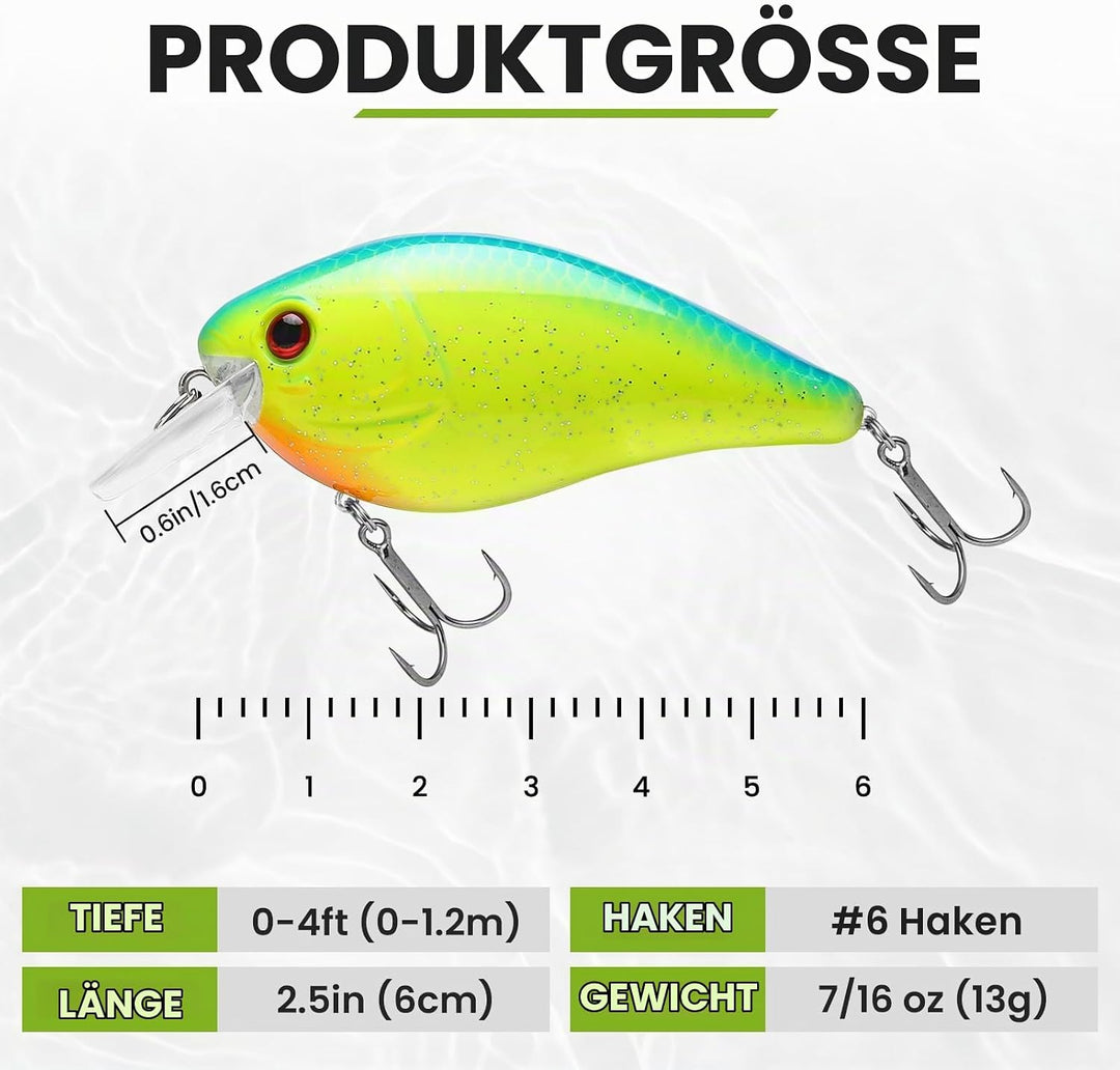 TRUSCEND Swimmax für Süss- und Salzwasser, Lebensechte Angelköder für Barsch, Forelle, Crappie, Zand