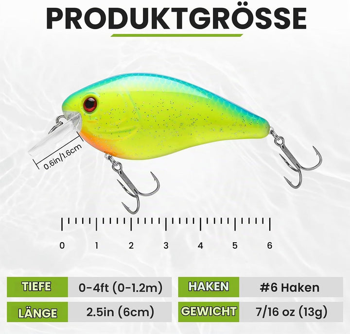 TRUSCEND Swimmax für Süss- und Salzwasser, Lebensechte Angelköder für Barsch, Forelle, Crappie, Zand