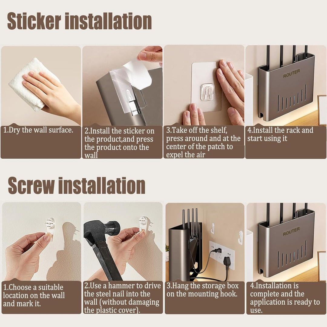 Router-Schrank – Aufbewahrungsbox – Versteck – Router-Box – Wandbox – Wandgehäuse – WLAN-Regal – WiF