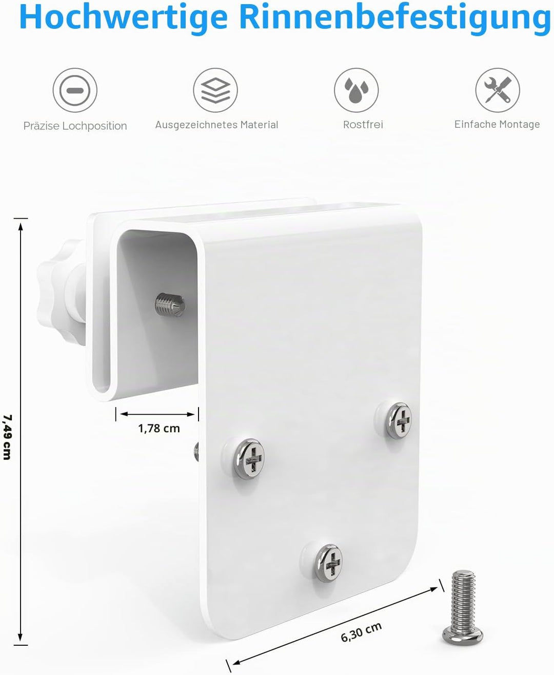 Kamera Halterung für eufy Security SoloCam S340/SoloCam E30, Verstellbarer Wetterfeste Dachrinnenhal