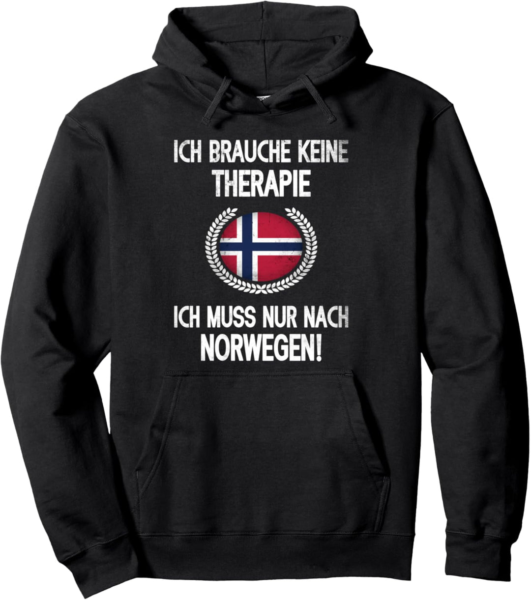 Norwegen Therapie witziger Spruch Pullover Hoodie