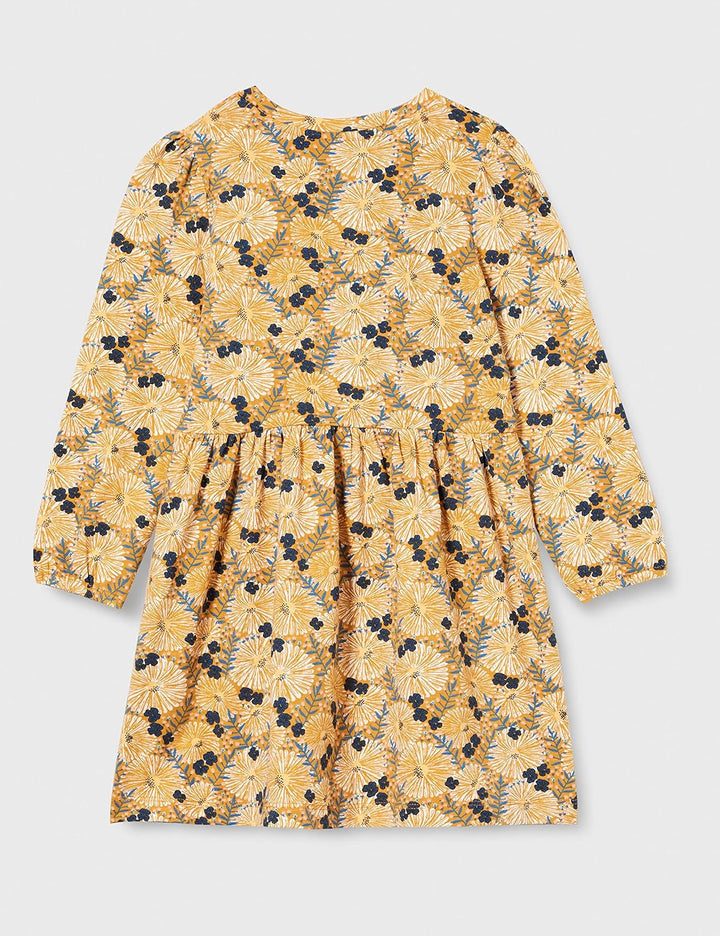 Noa Noa miniature Mädchen Mini Girl Ameliannm Dress 98 Print Brown/White/Blue, 98 Print Brown/White/