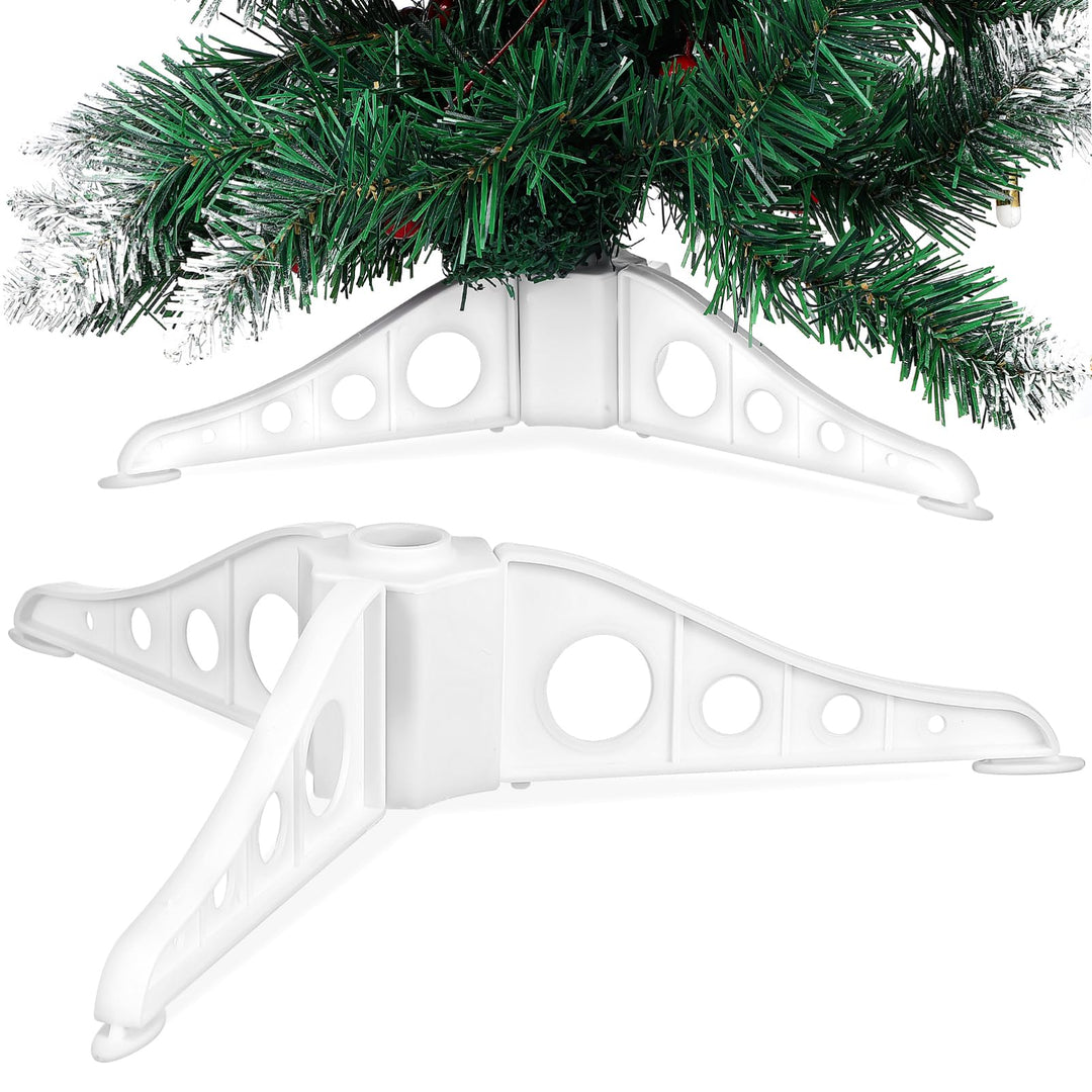 Homoyoyo Christmas Tree Base Abnehmbarer Weihnachtsbaumständer Für Künstliche Bäume Stabiler Weiss E