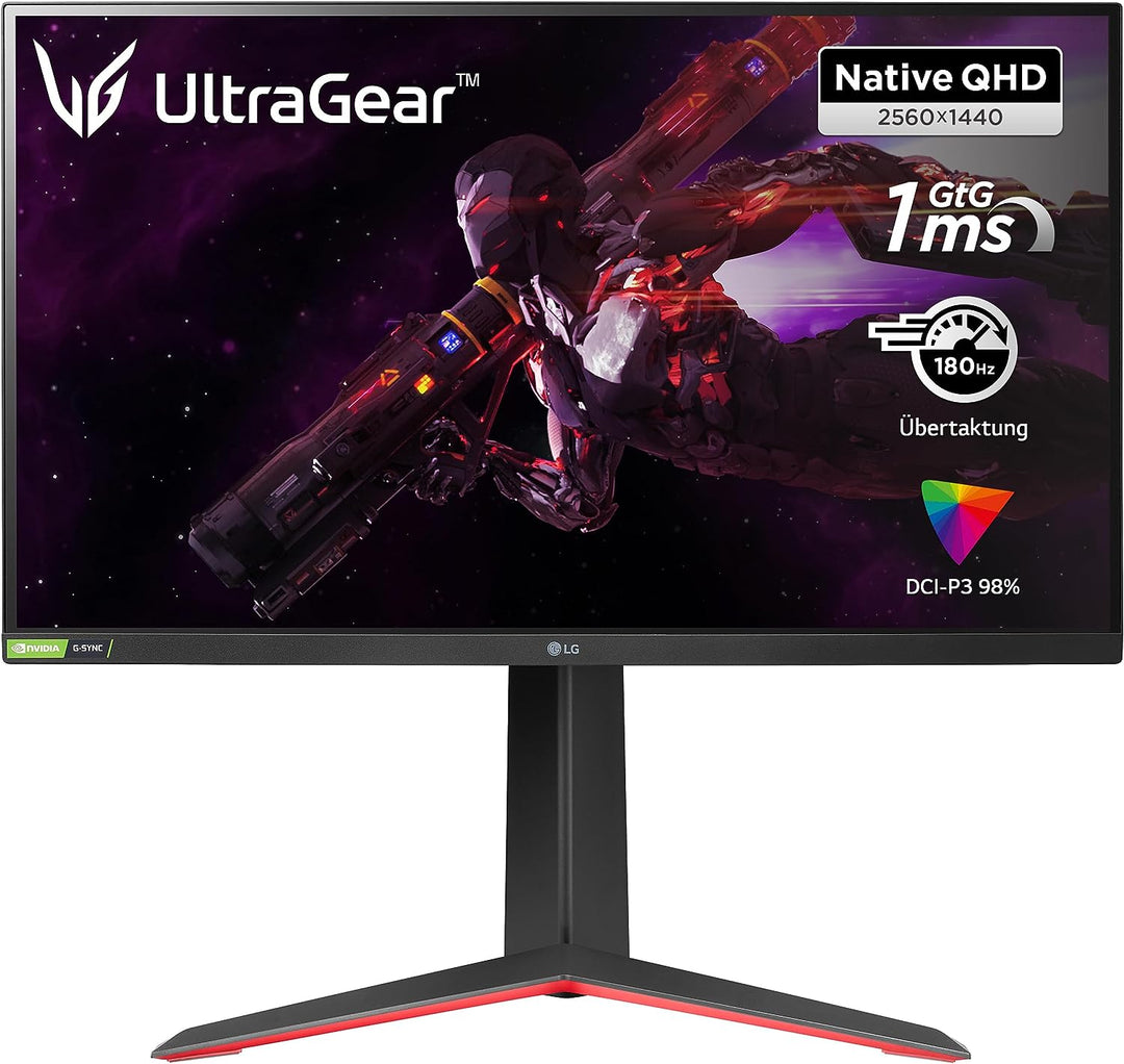 LG UltraGear Gaming Monitor 27GP850-B.AED 68,5 cm - 27 Zoll, IPS-Panel mit 1ms (GtG), 180 Hz, QHD, 2