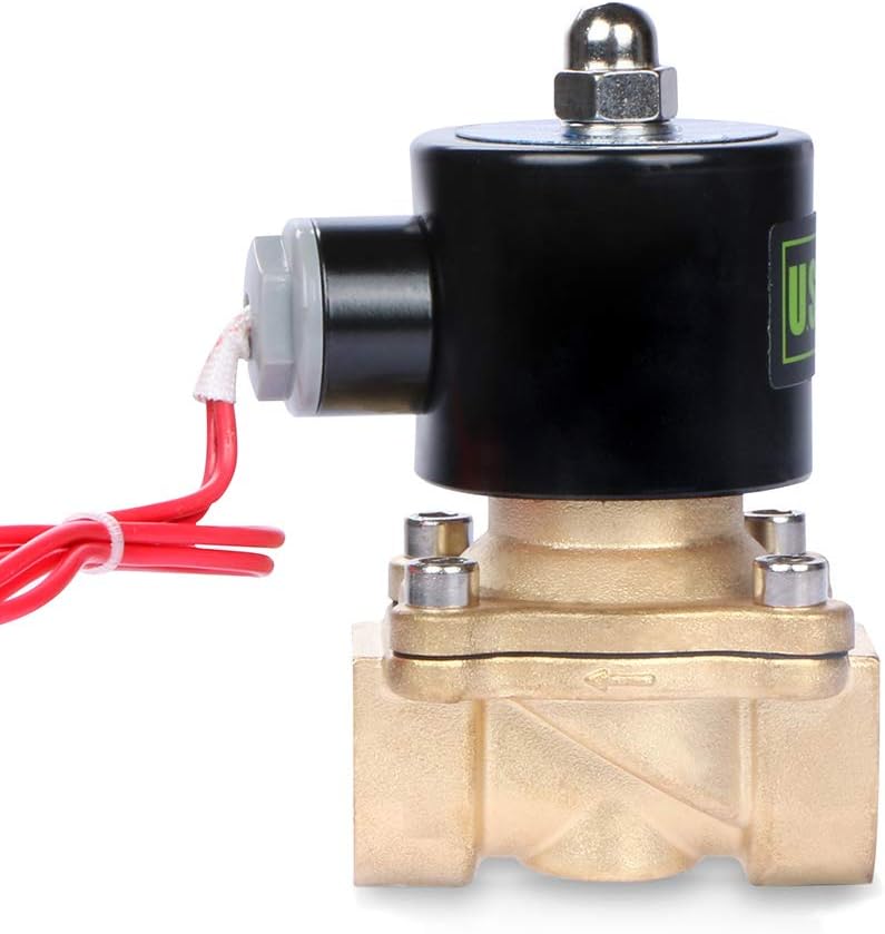 U.S. Solid 3/4" G 220V 230V AC Messing Magnetventil Direktgesteuert für Wasser Luft Gas Öl NC Brass
