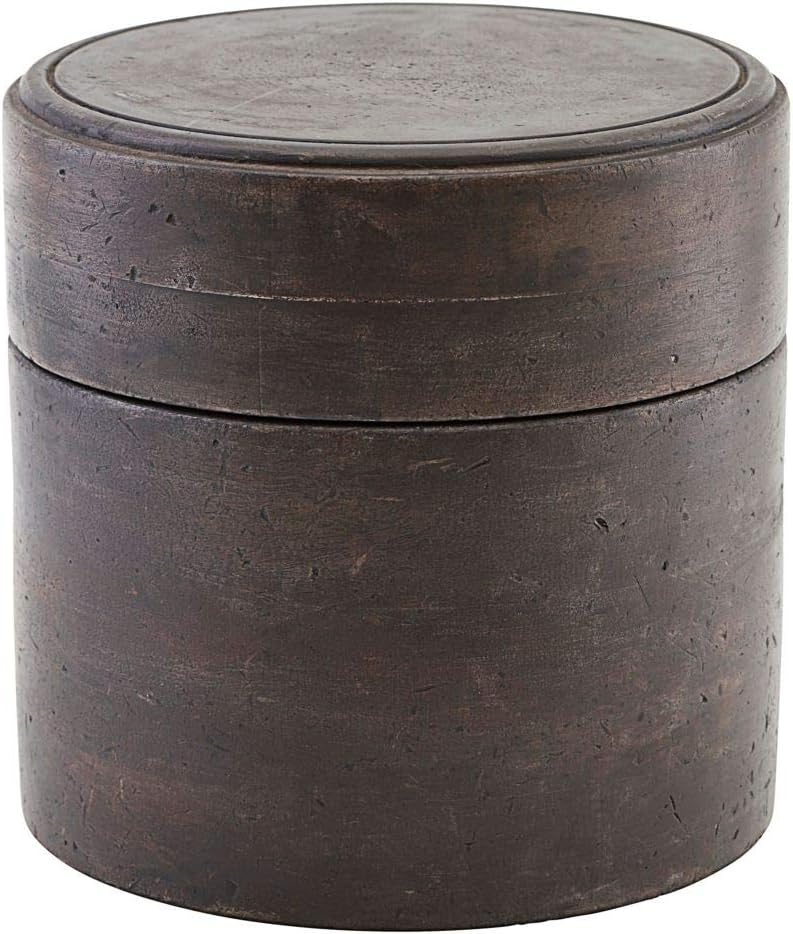 House Doctor Bw0100, Aufbewahrung mit Deckel, Kango, Dunkelbraun, h, Dia: 18 cm, Mangobaum