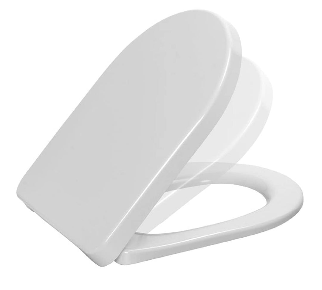 Ramm Toilettensitz mit Absenkautomatik Soft Close | WC Sitz aus antibakteriellem Duroplast mit Quick