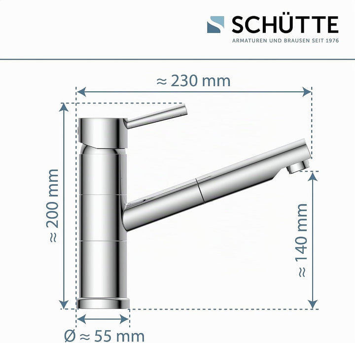 Schütte 33770 UNICORN Spültischarmatur, Chrom Unicorn Chrom, Unicorn Chrom