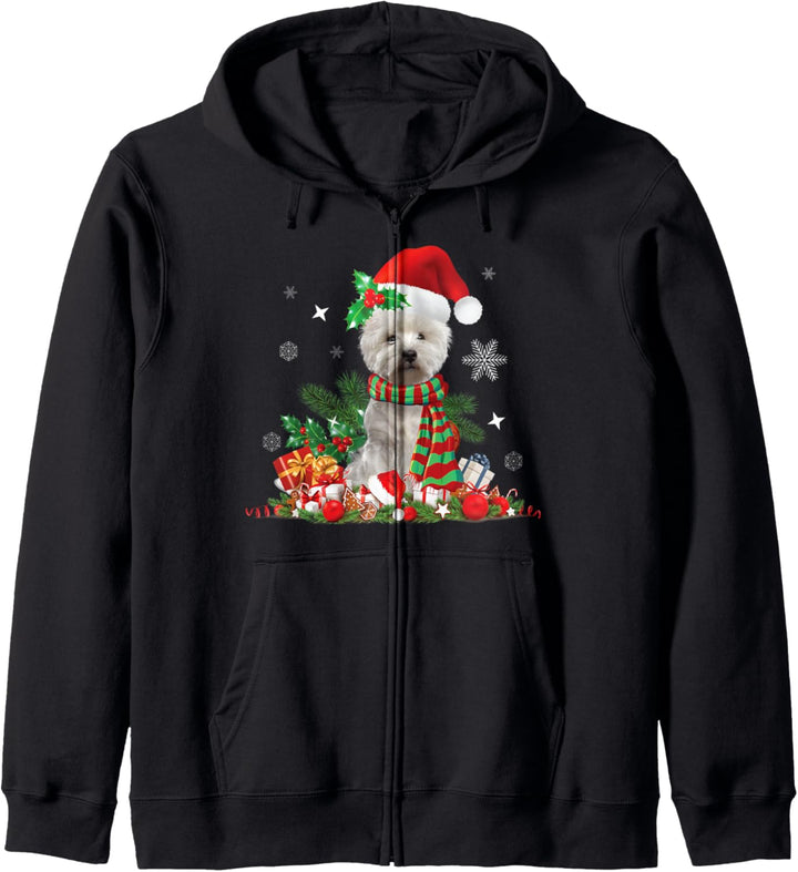 Westie Hund, West Highland Terrier, Weihnachten Kapuzenjacke