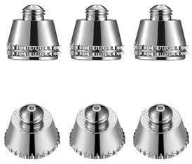 ABEST 24 Stück Airbrush Ersatzteile Set mit Düse, Nadel, Düsenkappe, Mini-Schlüssel, Kappenschutzhül