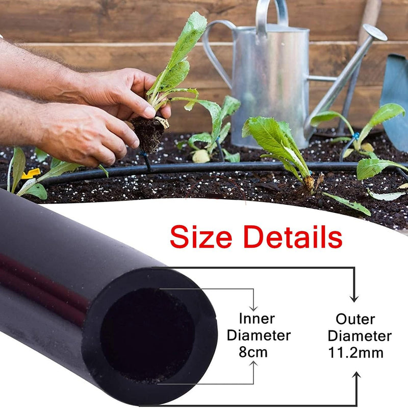 10 Mt Bewässerung Rohr Bewässerungsschlauch 8 / 11mm Garten Tropf PVC Rohr Bewässerung Bewässerungss