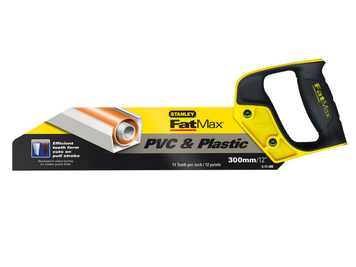 Stanley FatMax Kunststoffsäge (feine Verzahnung, 11 Zähne/Inch, 300 mm Blattlänge) 2-17-206
