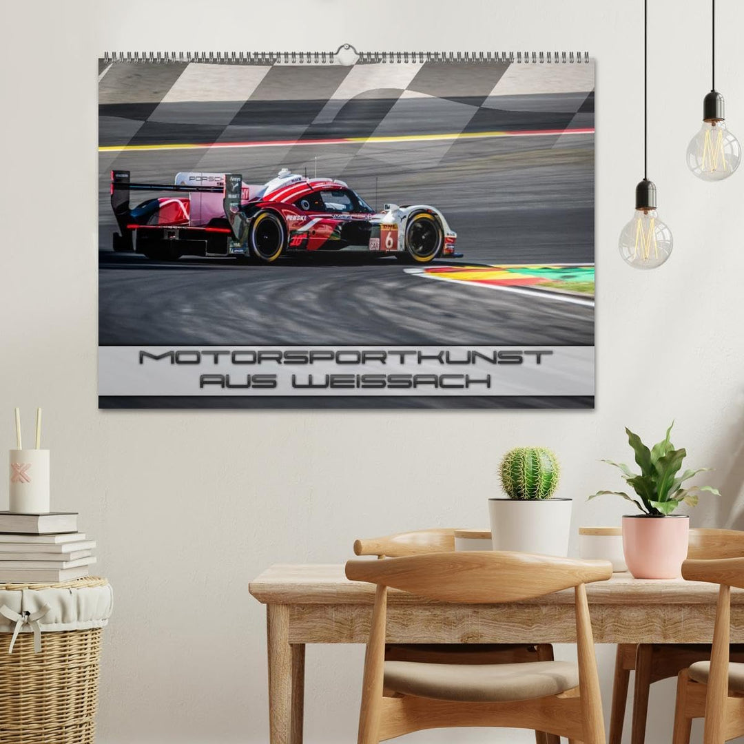 Motorsportkunst aus Weissach (Wandkalender 2026 DIN A2 quer), CALVENDO Monatskalender: Ein Kalender