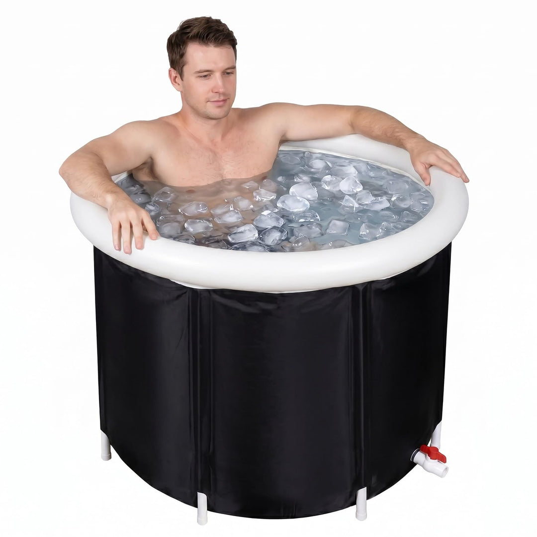 Eisbadewanne für Athleten 68cm Höhe Faltbare Aufblasbare Badewanne Tragbares Eisbad für den Innen- u