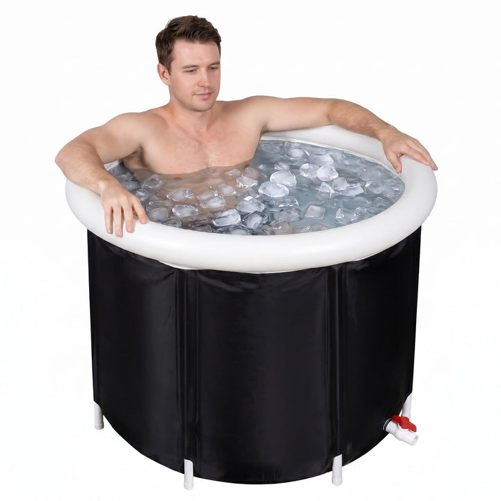 Eisbadewanne für Athleten 68cm Höhe Faltbare Aufblasbare Badewanne Tragbares Eisbad für den Innen- u