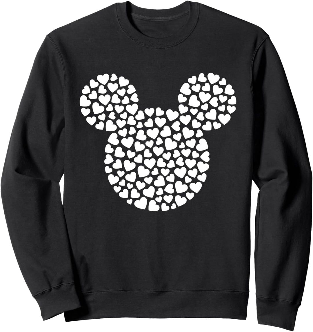 Disney Mickey Mouse Icon Filled with Hearts Sweatshirt