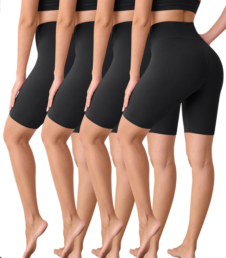 BAYDI Radlerhose Damen High Waist Kurze Hose Blickdicht Kurze Sporthose Knielang Kurze Leggings Somm