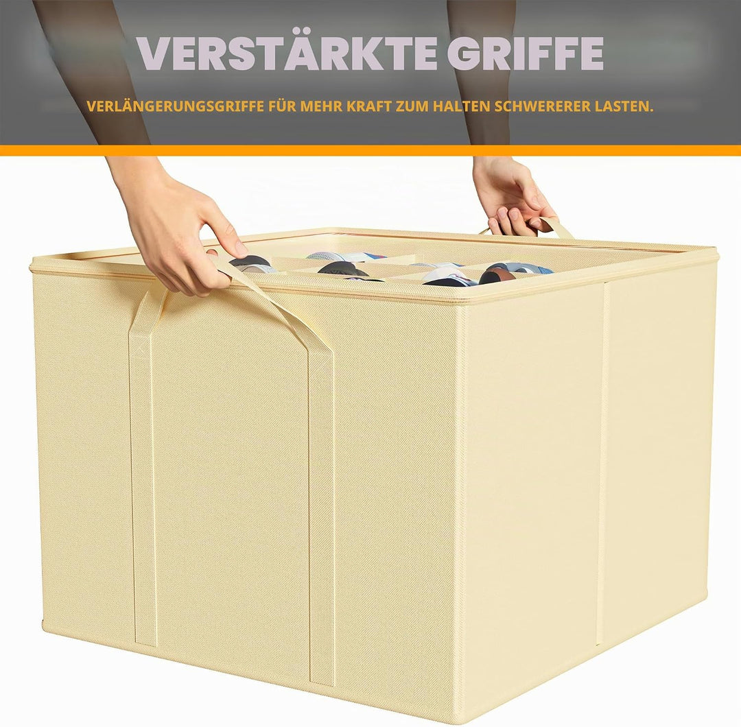 SpaceAid, Schuhorganizer für den Schrank, 2er-Pack faltbare Schuhaufbewahrungsboxen, Körbe mit verst
