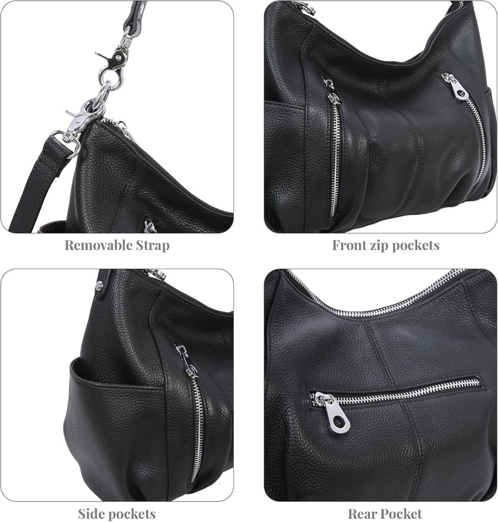 HESHE Echtes Leder Geldbörsen für Frauen Schulter Hobo Bag Crossbody Satchel Handtaschen Designer Da