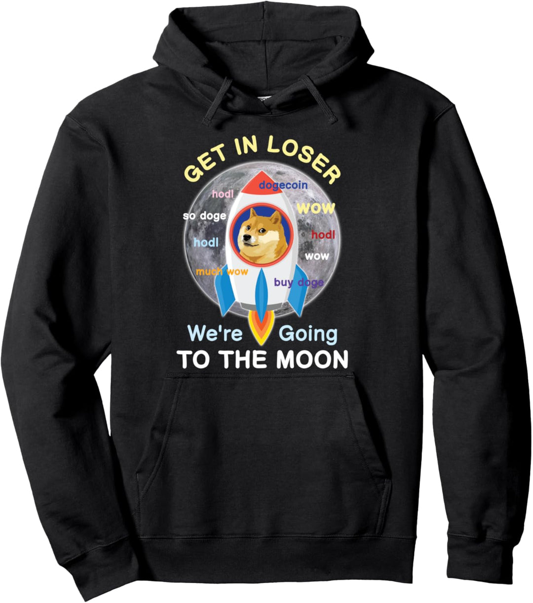 Dogecoin Doge HODL Zum Mond Krypto Kryptowährung Crypto Meme Pullover Hoodie