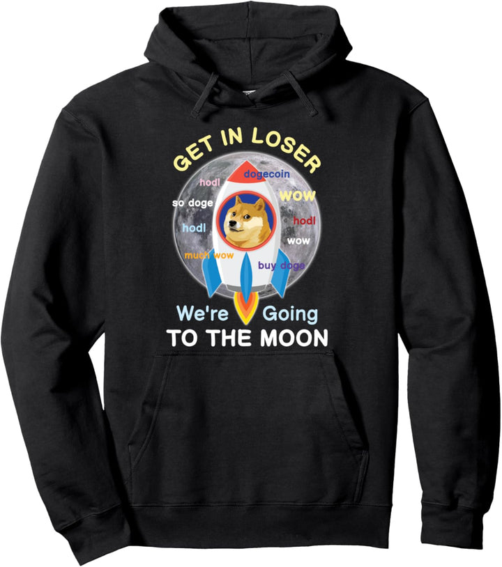Dogecoin Doge HODL Zum Mond Krypto Kryptowährung Crypto Meme Pullover Hoodie