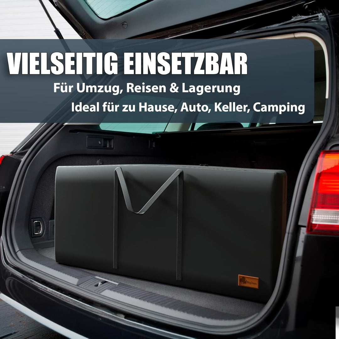 2 Stück Extra Grosse Aufbewahrungstasche 100×55×35 cm – Faltbare Tragetasche mit Reissverschluss – R
