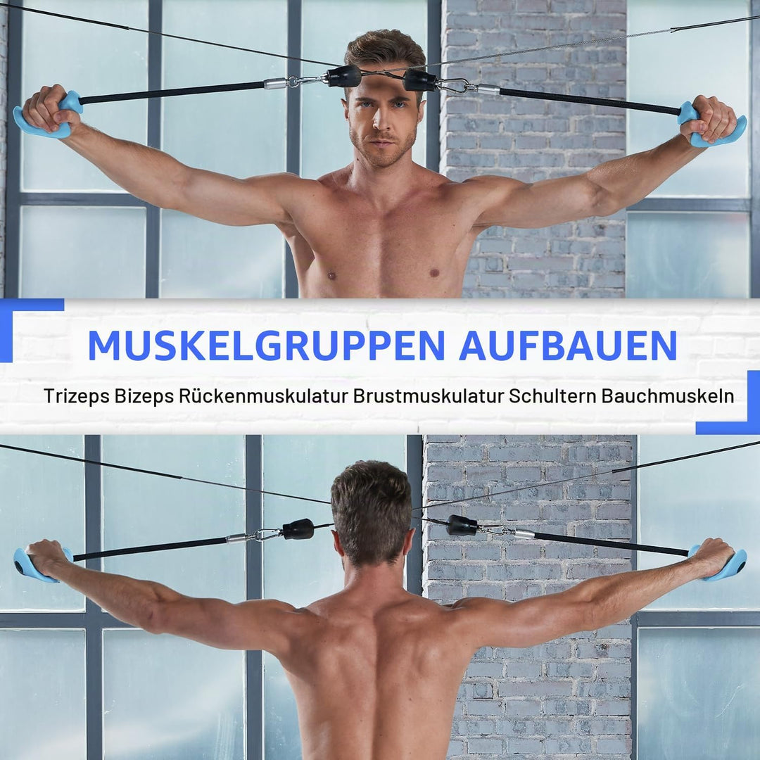 HXD-ERGO Trizeps Bizeps Seil Ergonomisches Griffe, Trizepsseil Gedrehtes Seil Bizeps Trizepstau zum