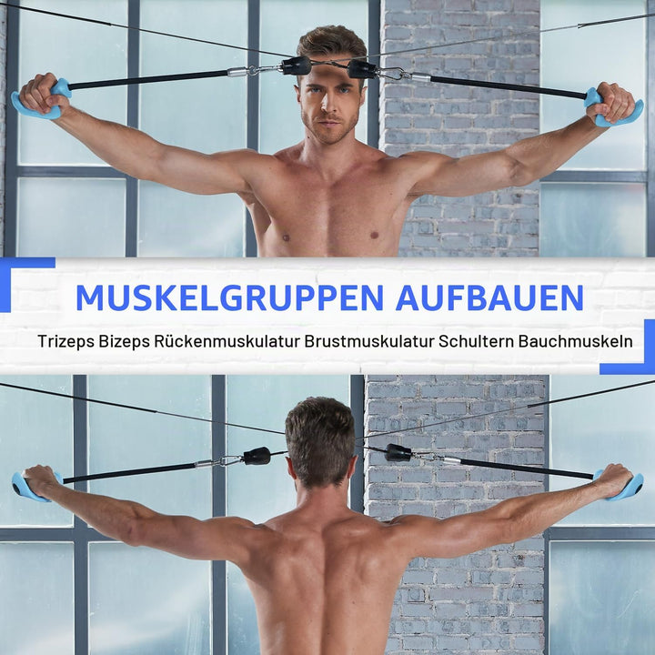 HXD-ERGO Trizeps Bizeps Seil Ergonomisches Griffe, Trizepsseil Gedrehtes Seil Bizeps Trizepstau zum
