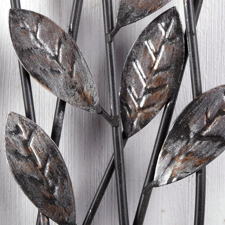 DESIGN DELIGHTS EINZIGARTIGE WANDDEKO ZWEIGE | Metall, 62 cm, Silber/braun | Wanddekoration Blumen
