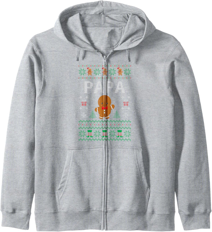 Papa Shristmas Ugly Xmas Lebkuchen Mann Geschenkidee Kapuzenjacke
