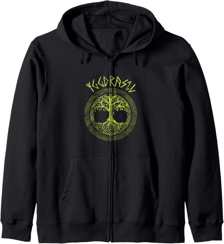 Yggdrasil Sacred Tree Norse Mythology Wikinger Germanen Kapuzenjacke
