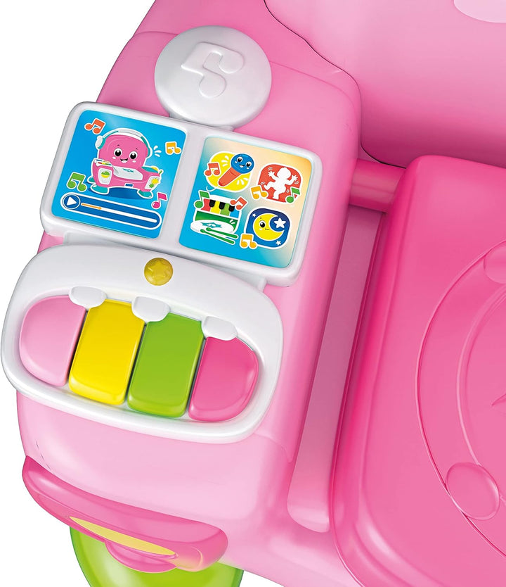 Clementoni Baby 17755 Interaktiver Sessel singt und Tanzt, Rosa, Kinder von 12-36 Monaten, Lernspiel