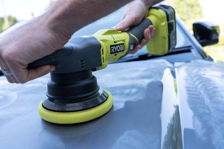 RYOBI 18 V ONE+ Akku-Exzenter-Polierer PRO R18P-0 (Polierteller 125 mm, Schwingkreisdurchmesser 8 mm