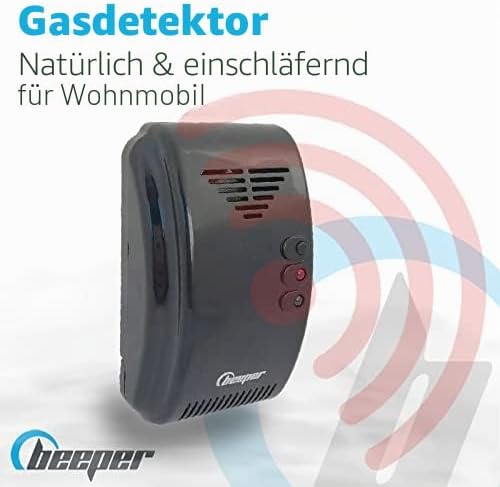 BEEPER DET-GN101 Gasdetektor für natürliche und einschläfernde Gase (schwarz), Schwarz