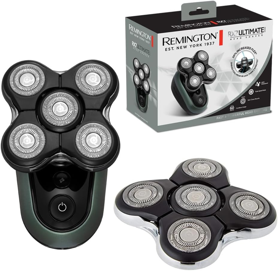 Remington Glatzen-Rasierer Herren elektrisch [Turbo Boost Funktion] Kopfrasierer XR1600 + REMINGTON