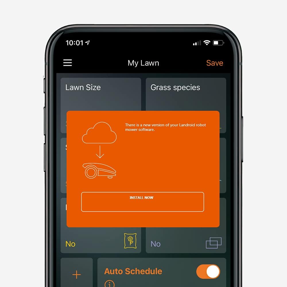 WORX Landroid WR169E Mähroboter mit Begrenzungskabel für Gärten bis 300m² - AIA Navigation - App Ste