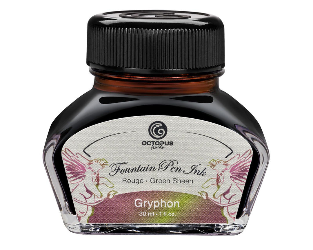 Octopus Fluids Gryphon Sheen Ink, Füllhaltertinte im Tintenglas, Sheen-Tinte, Braun, 30 ml, Gryphon