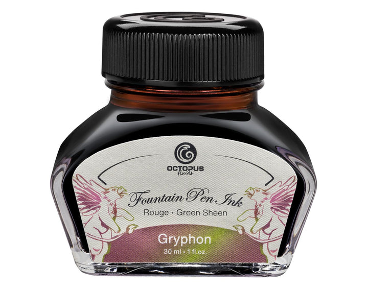 Octopus Fluids Gryphon Sheen Ink, Füllhaltertinte im Tintenglas, Sheen-Tinte, Braun, 30 ml, Gryphon