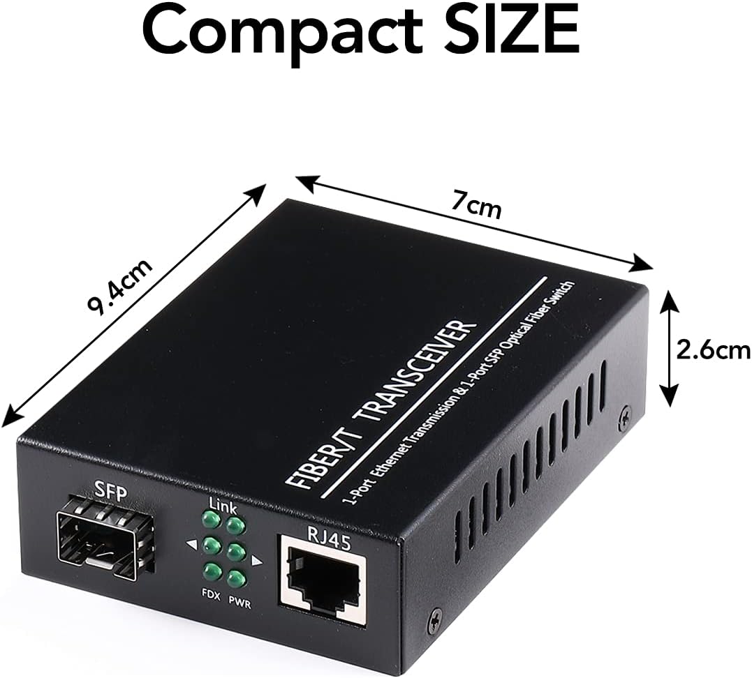 Offener SFP-Steckplatz Ein Paar 1,25-G/s-Gigabit-Glasfaser-Ethernet-Medienkonverter 10/100/1000Base-