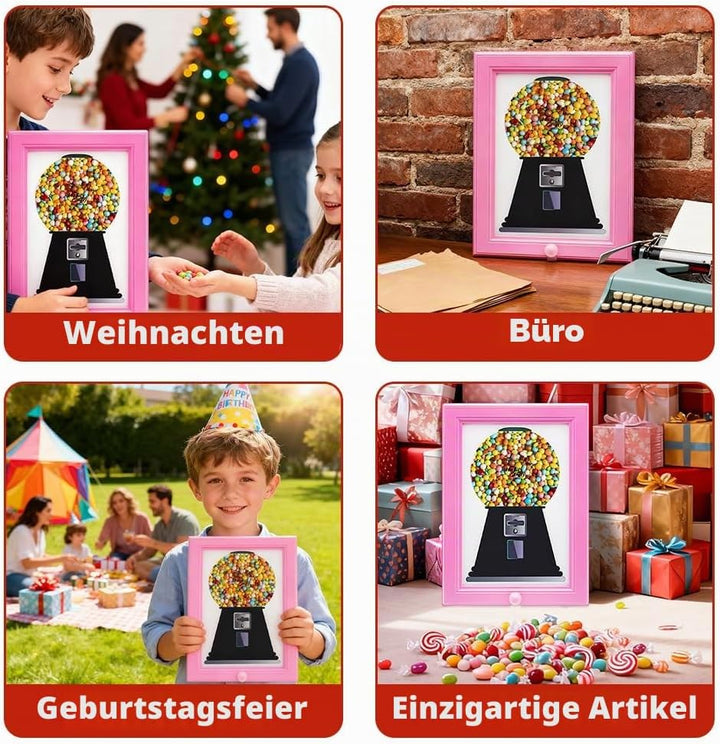 Süssigkeiten Spender Rahmen, Rosa Süssigkeitenspender Bilderrahmen, Kaugummiautomat Zur Wandmontage,